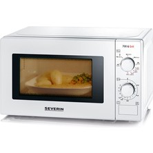 Severin Severın 700 W Izgaralı 2'si 1 Arada Mikrodalga, 9 Güç Seviyeli Izgara Fırın ve Buz Çözme Programı, Izgara Raflı ve Döner Tablalı Mikrodalga, Beyaz, Mw 7891