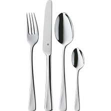 Wmf Denver Paslanmaz Çelik Çatal Bıçak Takımı 6 Kişilik, Çatal Bıçak Takımı 24 Parça, Monoblok Bıçak, Cromargan Paslanmaz Çelik Cilalı, Parlak, Bulaşık Makinesinde Yıkanabilir