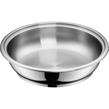 Wmf Click&serve Kızartma Tavası 24 cm Indüksiyon, Paslanmaz Çelik Sapsız, Kaplamasız Paslanmaz Çelik Tava, Cromargan Paslanmaz Çelik, Fırına Dayanıklı