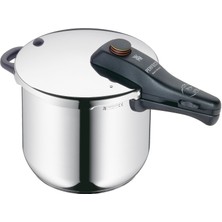 Wmf Perfect Indüksiyonlu Düdüklü Tencere 6,5l, Parçalı Düdüklü Tencere, Cilalı Cromargan Paslanmaz Çelik, 2 Pişirme Seviyesi, Tek Elle Pişirme Seviyesi Regülatörü