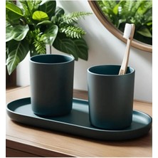 Öztürk Makine Minimalist Diş Fırçası Tutucu Seti Tepsili