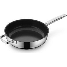 Wmf Durado Indüksiyonlu Kızartma Tavası 28 Cm, Cromargan 18/10 Paslanmaz Çelik Kaplamalı, Seramik Kaplama, Yüksek Kenarlı, 400°C'YE Kadar Isıya Dayanıklı, 260°C'YE Kadar Fırına Dayanıklı