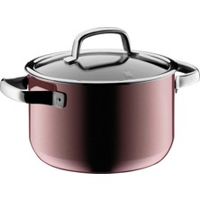 Wmf Fusiontec Mineral Tencere Büyük 20CM, Et Tenceresi Indüksiyonlu 3,7l, Cam Kapak, Yüksek Teknoloji Seramik, Çizilmeye Karşı Dayanıklı, Kırmızı