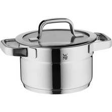 Wmf Compact Cuisine Tencere Küçük 16 Cm, Cam Kapak, Et Tenceresi Indüksiyonu 2 L, Cromargan Cilalı Paslanmaz Çelik, Dahili Ölçeklendirme, Istiflenebilir, Kaplamasız