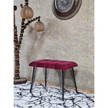 Sevinç Mobilya Metal Siyah Tel Ayaklı 60 cm Puf Bench - Puf - Bench - Oturak - Mutfak Oturağı - Antre Oturağı