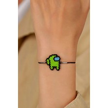 Kübüşün Atölyesi KA-017 Miyuki Bileklik - Among Us Serisi - Açık Yeşil