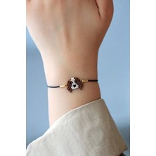 Kübüşün Atölyesi KA-011 Miyuki Bileklik - Petshop Serisi - Küçük Köpek Koyu Kahverengi