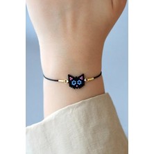Kübüşün Atölyesi KA-011 Miyuki Bileklik - Petshop Serisi - Kedi Siyah