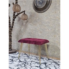 Sevinç Mobilya Metal Gold Tel Ayaklı 60 cm Puf Bench - Puf - Bench - Oturak - Mutfak Oturağı - Antre Oturağı