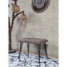 Sevinç Mobilya Metal Siyah Tel Ayaklı 60 cm Puf Bench - Puf - Bench - Oturak - Mutfak Oturağı - Antre Oturağı