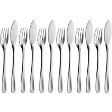 Wmf Ambiente Balık Çatal Bıçak Takımı 12 Parça, 6 Kişilik, Balık Çatalı, Balık Bıçağı, Cromargan Protect Cilalı Paslanmaz Çelik, Çizilmeye Karşı Dayanıklı, Bulaşık Makinesinde Yıkanabilir