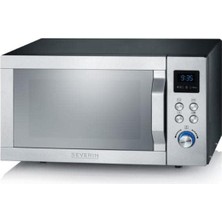 Severin Severın Izgara ve Sıcak Hava Fonksiyonlu 3'ü 1 Arada Invertör Mikrodalga, Buz Çözme, Pişirme ve Isıtma Için Mikrodalga Fırın, Döner Tablalı Mikrodalga, Mat Siyah/paslanmaz Çelik, Mw 7755