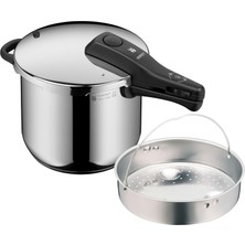 Wmf Perfect Indüksiyonlu Düdüklü Tencere 6,5l, Parçalı Düdüklü Tencere, Büyük Pişirme Sinyali, 2 Pişirme Seviyesi, Çıkarılabilir Kapak Sapı, Cromargan Paslanmaz Çelik