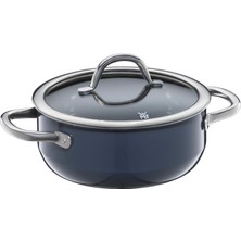 Wmf Fusiontec Inspire Tencere Büyük, 20 Cm, Cam Kapak, Indüksiyonlu Kızartma Tenceresi, 2,4 L, Yüksek Teknoloji Seramik, Çizilmeye Karşı Dayanıklı, Kaplamasız, Koyu Mavi, Alman Malı