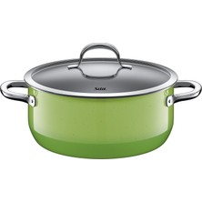 Wmf Silit Passion Green Tencere Büyük 24CM, Cam Kapak, Indüksiyonlu Kızartma Tenceresi 4,4l, Silargan Fonksiyonel Seramik, Yeşil