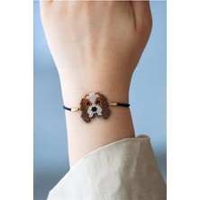 Kübüşün Atölyesi KA-011 Miyuki Bileklik - Petshop Serisi - Büyük Köpek Kahverengi