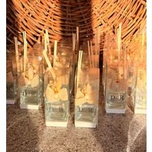 Altın İz Gıda Kişiye Özel Isimli Hediyelik Oda Kokusu - Nişan, Söz, Nikah Hatırası Bambu Çubuklu 10'lu Set