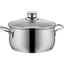 Wmf Diadem Plus Tencere Seti Indüksiyon 3 Parçalı, Cam Kapaklı Tencere Seti, Cromargan Cilalı Paslanmaz Çelik, Indüksiyon Tencere Seti Kaplamasız