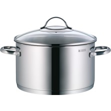 Wmf Menerva Plus Tencere Büyük 24CM, Cam Kapaklı, Et Tenceresi Indüksiyonlu 5,7l, Cromargan Cilalı Paslanmaz Çelik, Kaplamasız