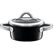 WMF Silit Vitaliano Nero Tencere Küçük 16CM, Cam Kapak, Indüksiyonlu Kızartma Tenceresi 1,3l, Silargan Fonksiyonel Seramik, Üretilmeyen Model, Siyah