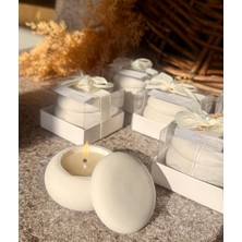 Altın İz Gıda Alçı Mum Nikah Şekeri – Kapaklı Minimal Tasarım Söz, Nişan, Düğün Hediyelik Mum 10 Adet