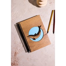 Pileli Store Doğal Ahşap Kapaklı Çizgisiz Defter – Şık ve Dayanıklı Tasarım