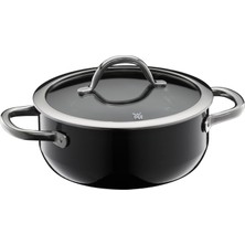 Wmf Fusiontec Inspire Tencere Büyük, 20 Cm, Cam Kapak, Indüksiyonlu Kızartma Tenceresi, 2,4 L, Yüksek Teknoloji Seramik, Çizilmeye Karşı Dayanıklı, Kaplamasız, Siyah, Almanya'da Üretilmiştir