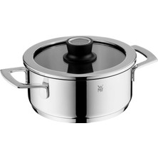 Wmf Variocuisine Tencere Küçük 20CM, Sessiz Cam Kapak, Termometre, Indüksiyonlu Kızartma Tenceresi 2,5l, Cromargan Cilalı Paslanmaz Çelik, Kaplamasız