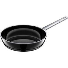 WMF Silit Zeno Siyah Kızartma Tavası 24 cm Yüksekliğinde, Silargan Fonksiyonel Seramik, Indüksiyon, Siyah