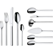Wmf Dune Çatal Bıçak Takımı 12 Kişilik, 66 Parça, 60 Parça Servis Çatalı, Monoblok Bıçak, Cromargan Paslanmaz Çelik Cilalı, Parlak, Bulaşık Makinesinde Yıkanabilir
