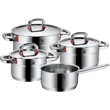 Wmf Premium Tek Tencere Seti Indüksiyon 4 Parçalı, Metal Kapaklı Tencere Seti, Cromargan Cilalı Paslanmaz Çelik, Tencere Seti Kaplamasız, Iç Ölçeklendirme