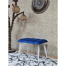 Sevinç Mobilya Metal Beyaz Tel Ayaklı 60 cm Puf Bench - Puf - Bench - Oturak - Mutfak Oturağı - Antre Oturağı
