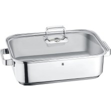 Wmf Vitalis Aroma Buharlı Pişirici, Kavurma Indutkion, 41X27X10CM, Cam Kapaklı Güveç Kabı 6,5l, Termometre, Pişirme Tepsisi, Cromargan Paslanmaz Çelik Kaplamasız