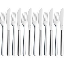 Wmf Kult Tatlı Çatal Bıçak Takımı 6 Kişilik 12 Parçalı Başlangıç ​​çatal Bıçak Takımı, Kahvaltı Çatal Bıçak Takımı, Cromargan Protect Cilalı, Çizilmeye Dayanıklı, Bulaşık Makinesinde Yıkanabilir