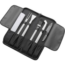 Wmf Izgara Çantası ve Izgara Çatal Bıçak Takımı Naylon Torbada 7 Parça, Cromargan Paslanmaz Çelik, Izgara Maşası, Çevirme Maşası, Et Çatalı, Fırça, Bez, Şef Bıçağı