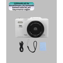 Pileli Store 5k Dijital Kamera Otofokus Wifi Aktarım ve 18X Dijital Zoom