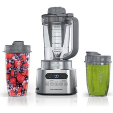 Ninja SS151 Twısti Blender Duo, High-Speed 1600 Wp Smoothie Maker & Nutrient Extractor* 5 Functions Smoothie, Spreads & More, Smarttorque, 34-Oz Sahaer & (2) To-Go Cups, Gray
