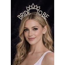 Nati Co Bride Tobe Taşlı Taç – Bekarlığa Veda Gelin Tacı – Gümüş Kristal