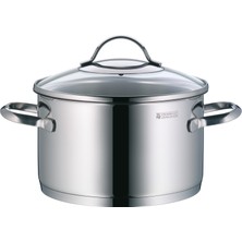 Wmf Menerva Plus Tencere Büyük 20CM, Cam Kapaklı, Et Tenceresi Indüksiyonlu 3,3l, Cromargan Cilalı Paslanmaz Çelik, Kaplamasız