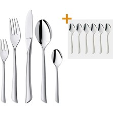 Wmf Virginia Çatal Bıçak Takımı 6 Kişilik, 36 Parça 30 Parça Espresso Kaşığıyla Birlikte, Içi Boş Saplı Bıçak, Cromargan Protect Kısmen Mat, Çizilmeye Karşı Dayanıklı