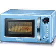 Severin Mw 7894 Izgara Işlevli Retro Mikrodalga 2'si 1 Arada / 36 cm / 700 W / 20 L / 125 Yıl Dönümü Baskısı / Mavi-Krom