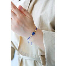 Kübüşün Atölyesi KA-025 Miyuki Bileklik - Yuvarlak Nazar Serisi - Mini - Lacivert