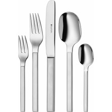 WMF Auerhahn 22 8072 0330 Senaryo Menüsü Çatal Bıçak Takımı, 30 Parça, Paslanmaz Çelik 18/10, Mat, Cilalı