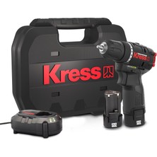 Kress KUA24 12VOLT/2.0AH Li-Ion Çift Akülü Kömürsüz Profesyonel Şarjlı Matkap