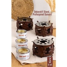Pileli Store Hsnet 3 Lü Set Dekoratif Metal Osmanlı Ocağı ve Reşo Yakıtı – Isıtmalı Sunum Için Güve