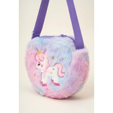 Mollycrush Kız Çocuk Premium Yumuşak Peluş Unicorn Nakışlı Çantası - Ayarlanabilir Askılı Şirin Hediyelik Tasarım