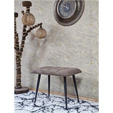 Sevinç Mobilya Siyah Sivriltmel Ayaklı 60 cm Puf Bench - Puf - Bench - Oturak - Mutfak Oturağı - Antre Oturağı