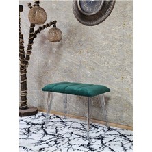 Sevinç Mobilya Metal Krom Tel Ayaklı 60 cm Puf Bench - Puf - Bench - Oturak - Mutfak Oturağı - Antre Oturağı