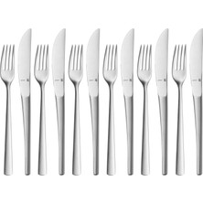 Wmf Corvo Tatlı Çatal Bıçak Takımı 12 Parça, 6 Kişilik Başlangıç ​​çatal Bıçak Takımı, Kahvaltı Çatal Bıçak Takımı, Cromargan Koruma Mat Kaplama, Çizilmeye Dayanıklı, Bulaşık Makinesinde Yıkanabilir