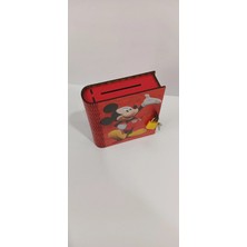 Muwody Toys Ahşap Baskılı Dekoratif Hatıra/anı Saklama Kutusu Kilitli Kitap Kumbara